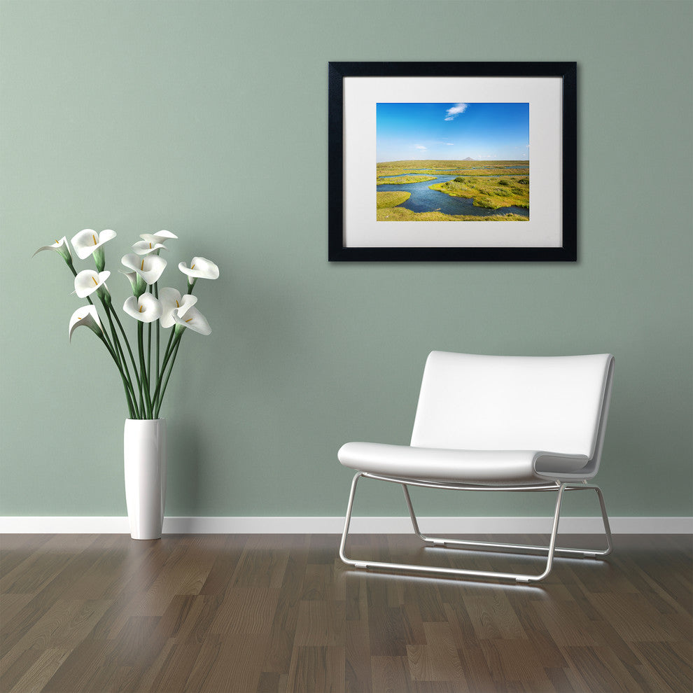 Philippe Sainte-Laudy ''Blue Liquid'' Matted Framed Art