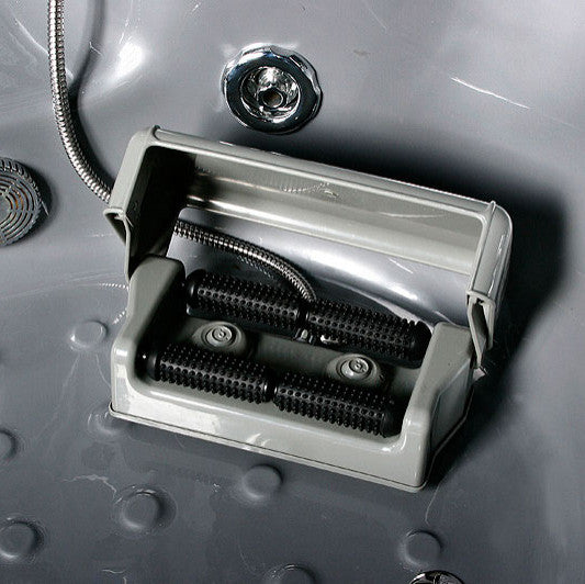 Valencia Steam Shower w/ Heated Massage Bathtub Whirlpool Hot Tub Sauna, Grey