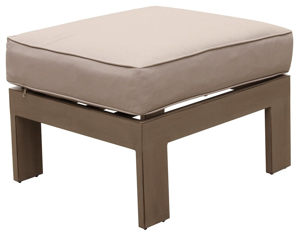 Finley Ottoman With Cushion, Brama/Taupe