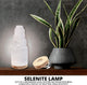 Selenite Crystal Lamp, Himalayan Wooden Base Lamp with USB Cable & LED Light