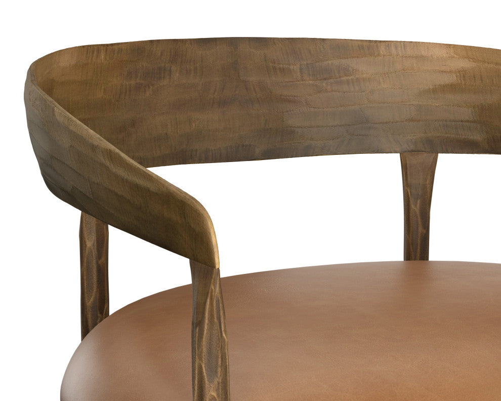 Zanatta Barstool, Tan Leather