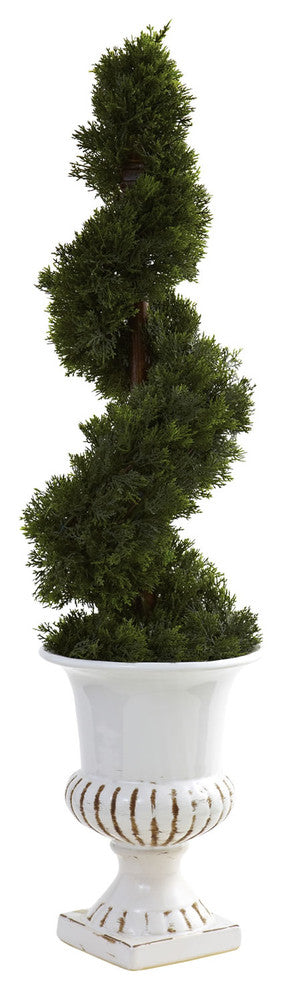 Cedar Spiral With Urn, Indoor and Outdoor