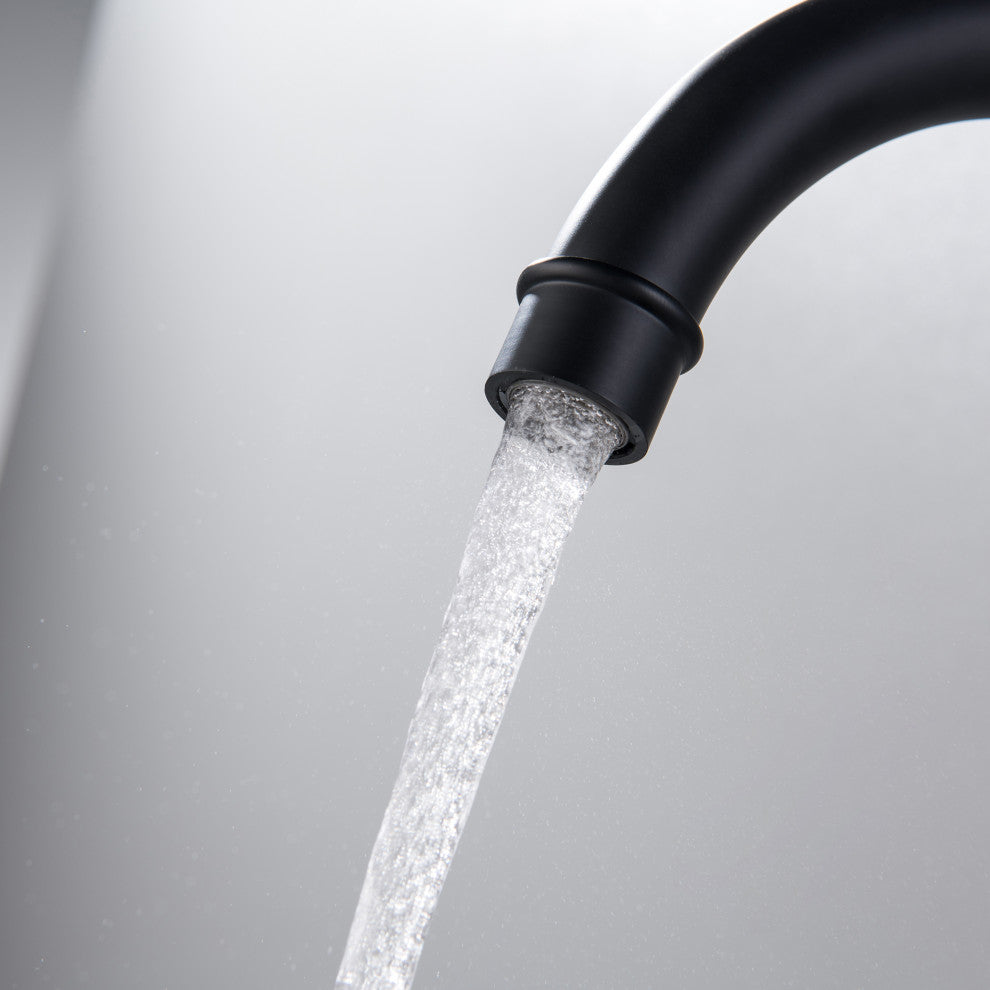 Bridge Pull Down Kitchen Faucet with Side Spray, Mattle Black