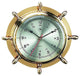 Brass Quartz Ship's Wheel Clock