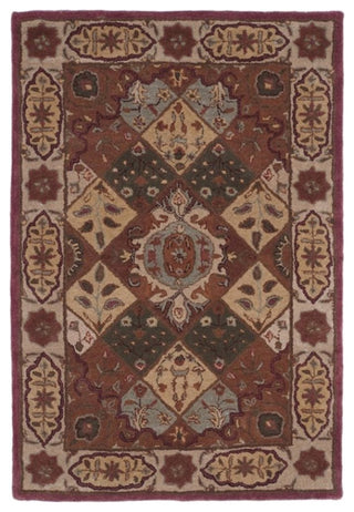 Safavieh Heritage 8' X 10' Hand Tufted Wool Pile Rug in Rust and Ivory