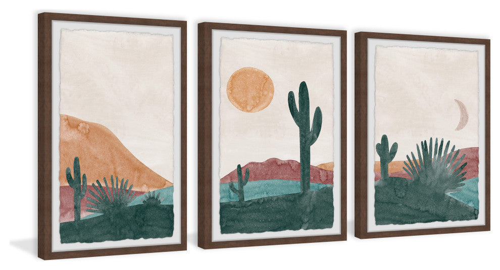 A Desert Oasis Triptych, Set of 3, 12x18 Panels