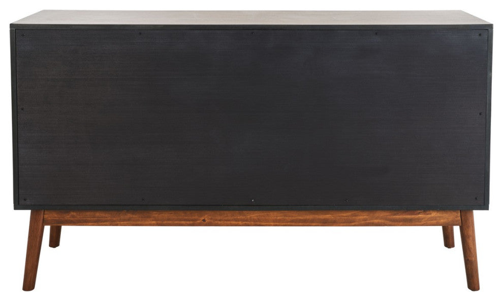 Safavieh Couture Donald 6 Drawer Dresser, Dark Walnut