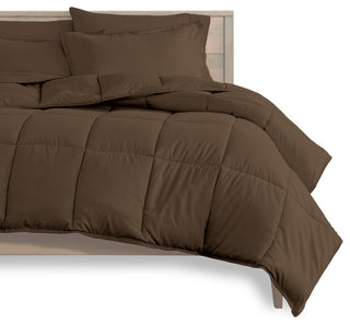 Bare Home 5-Piece Twin XL Bed-in-a-Bag, Cocoa/Cocoa