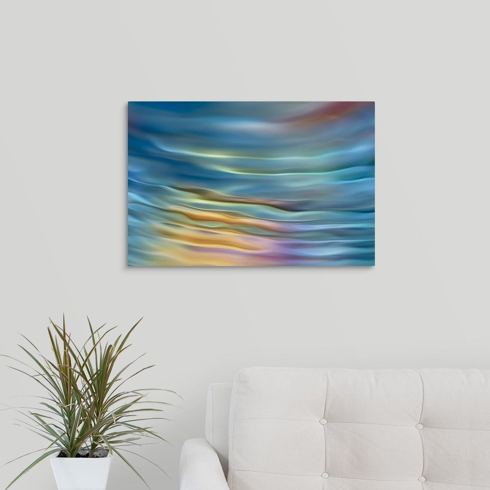 "Velvet Water IV" Wrapped Canvas Art Print, 24"x16"x1.5"