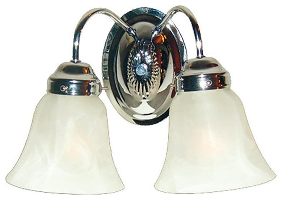 Woodbridge Lighting Ridgemont 2-light Glass Bath Light in Chrome (Set of 4)