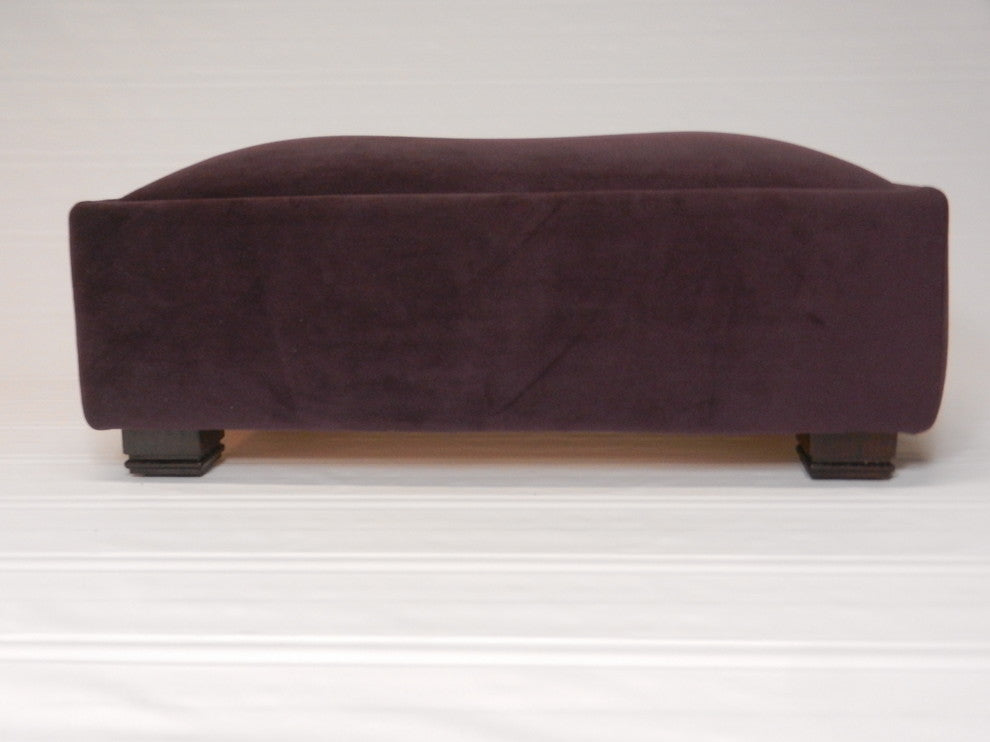 Grand Deco Tufted Suede Footstool - Available in 7 colors, Purple