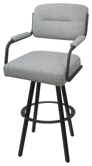 Swivel Metal Bar Stool on Warren Base, Hemsath Slate/Gray, 30"