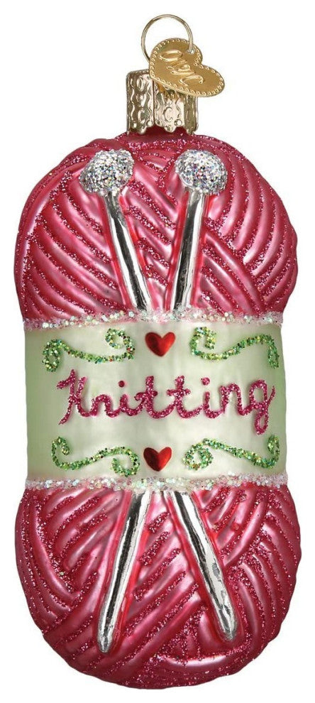 Old World Christmas 32255 Knitting Yarn Blown Glass Ornament