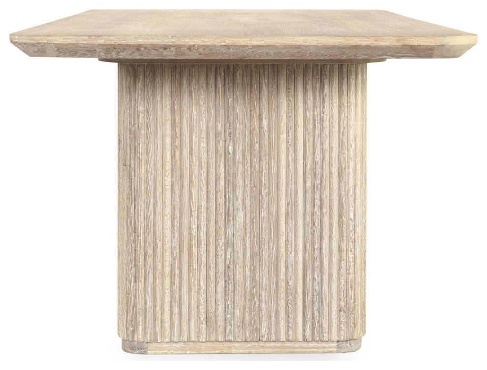 Vander 84" Wood Dining Table, Cream Washed