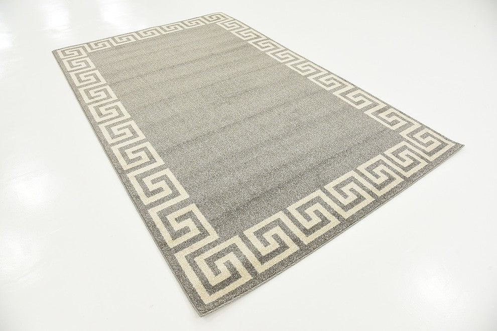 Unique Loom Gray Athens Modern 5' 0 x 8' 0 Area Rug