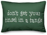 Don't Get Your Tinsel In A Tangle 14"x20" Throw Pillow