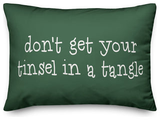 Don't Get Your Tinsel In A Tangle 14"x20" Throw Pillow