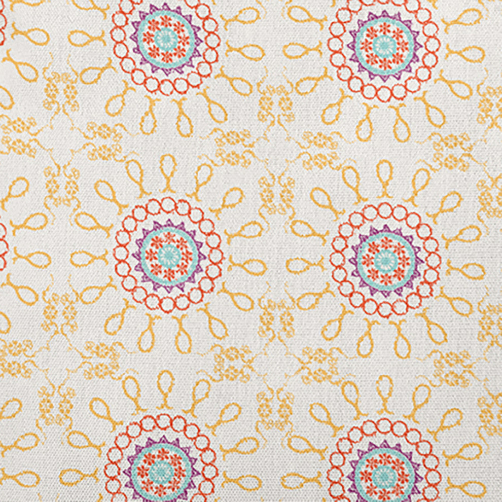 20" x 20" Sun Tile Decorative Indoor Pillow, Egg Yolk Yellow