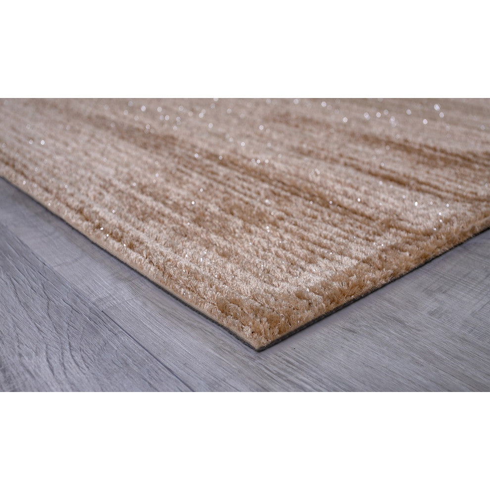 2" x 8" Beige Modern Shimmery Runner Rug