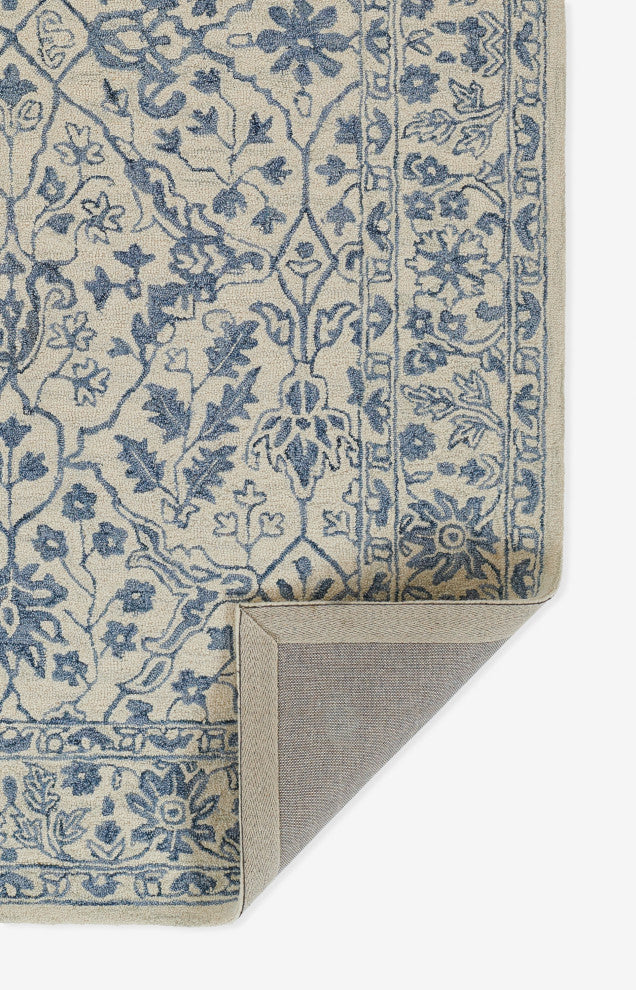 Momeni Leiden Hand Tufted Wool Ivory Area Rug 5' X 8'
