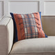 Jaipur Living Japfu Tribal Coral/Navy Poly Fill Pillow 18" Square