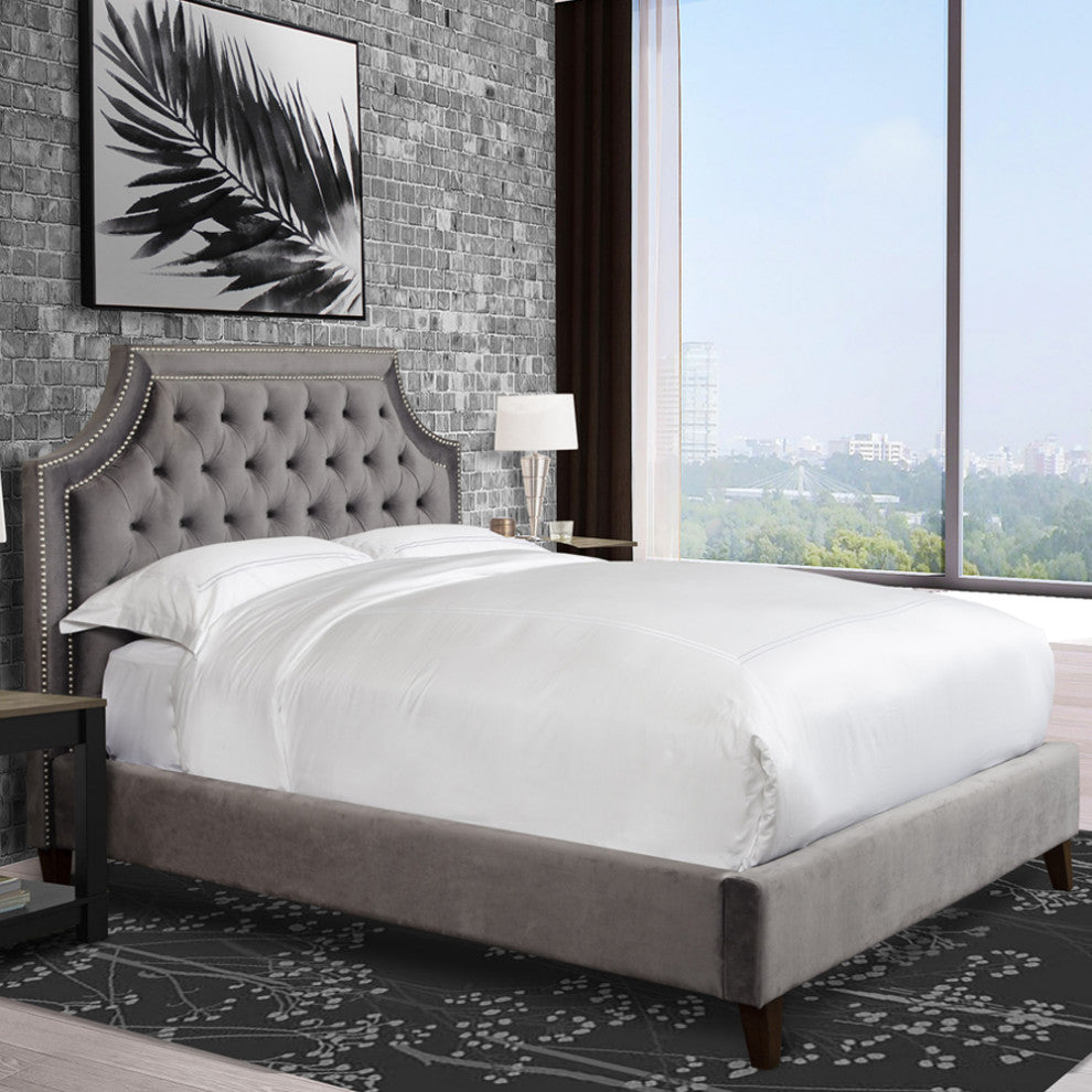 Parker Living Sleep Jasmine Bed, Flannel Grey, Queen