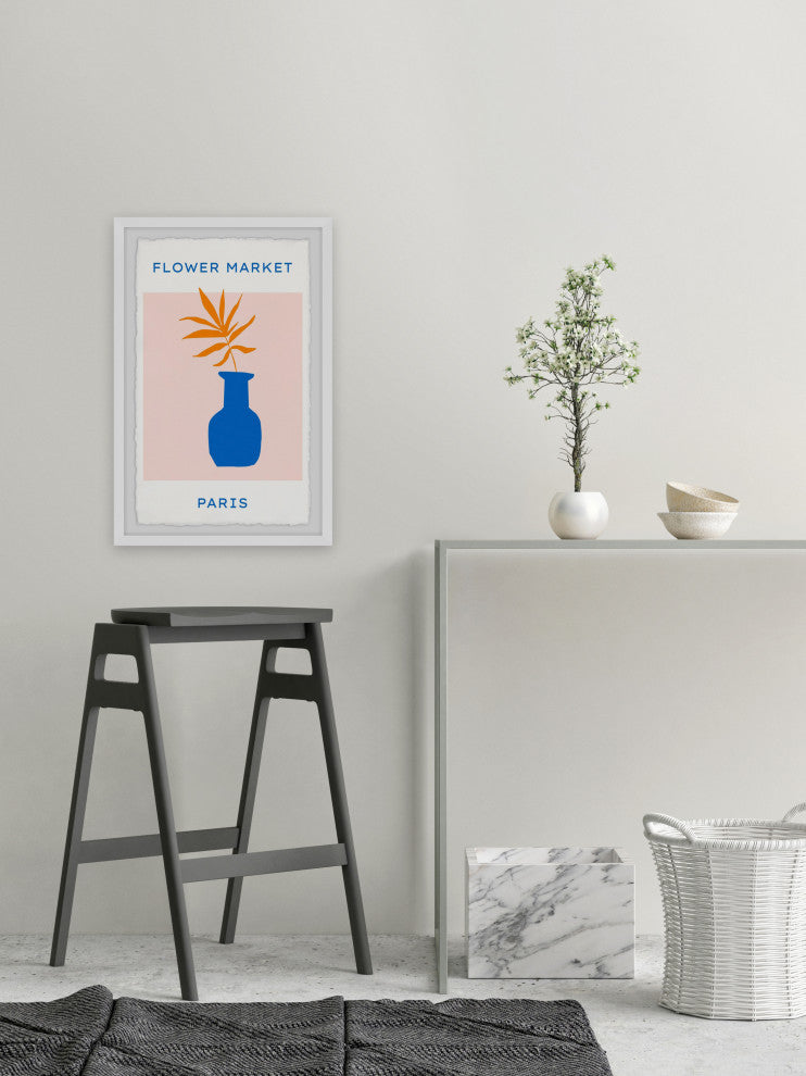 "Paris Flower Market" Framed Painting Print, 16x24