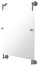 Dottingham Arched Top Frameless Rail Mounted Mirror, Matte Gray