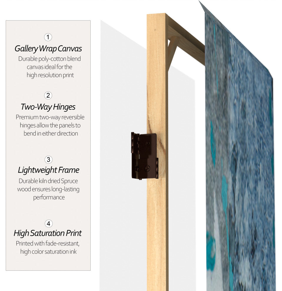 6' Tall Double Sided Blue Dream Canvas Room Divider