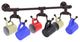 Pipeline Wall Mounted 6 Coffee Mug Rack, Antique Bronze