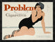 "Problem Cigaretten" Framed Canvas Giclee by Leonhard F. Fries, 32x25"