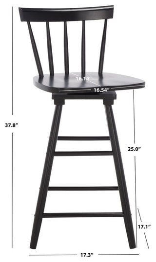 Safavieh Tage Swivel Counter Stool, Black