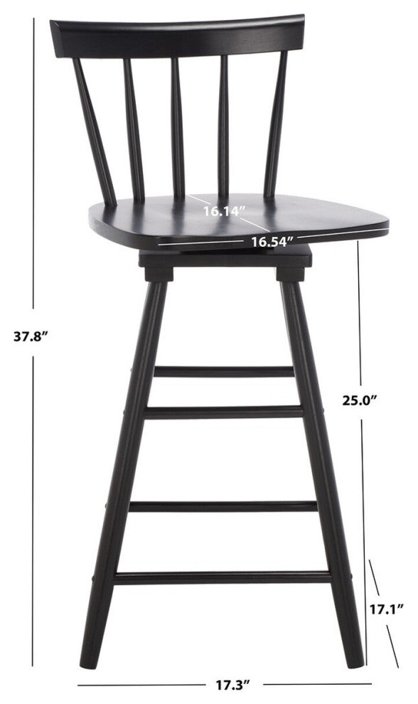 Safavieh Tage Swivel Counter Stool, Black