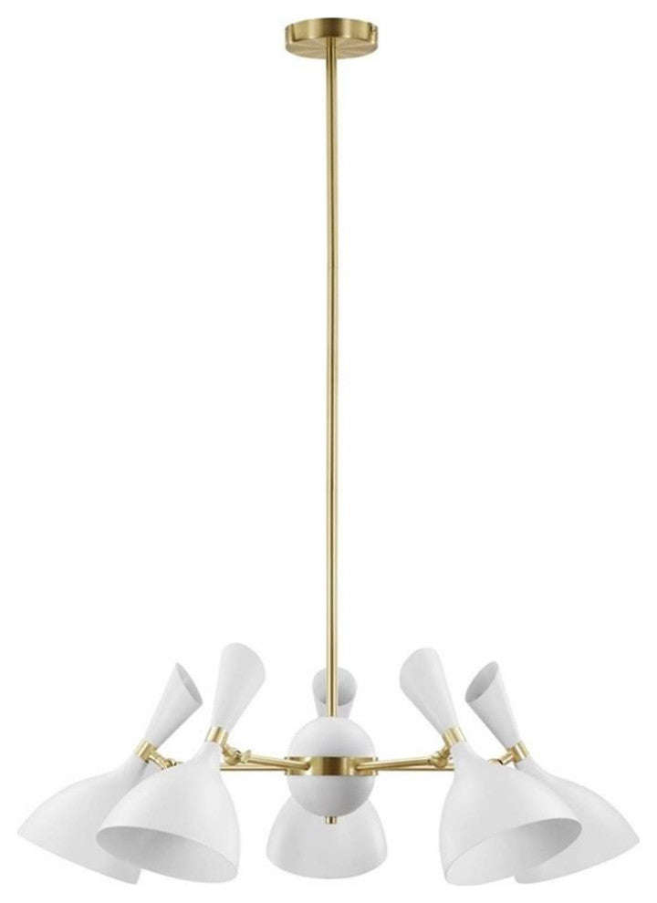 Declare 5-Light 6" Arm Pendant White -5310