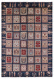 6' 7" X 9' 7" Persian Garden Design Handmade Wool Rug - Q12821