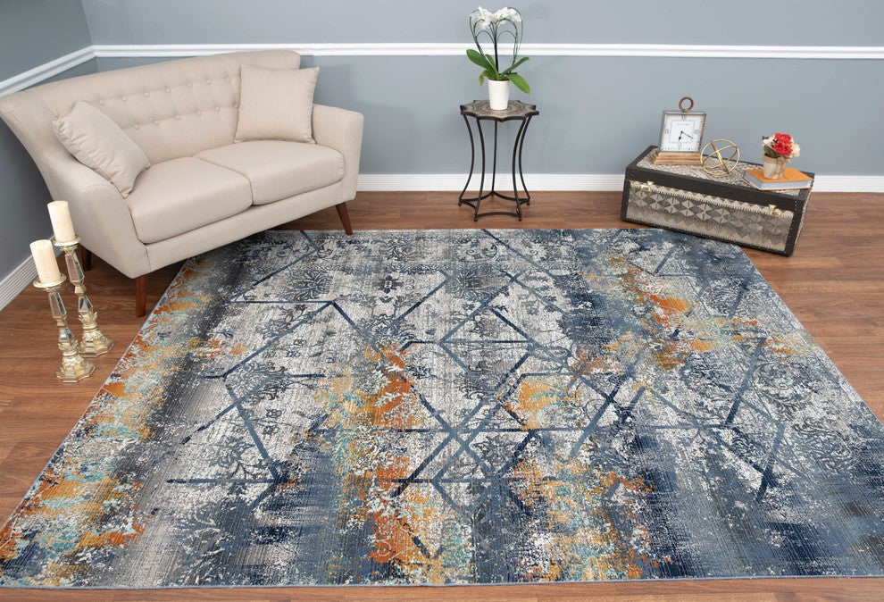 Noori Rug High-low Claudine Blue/Grey Rug
