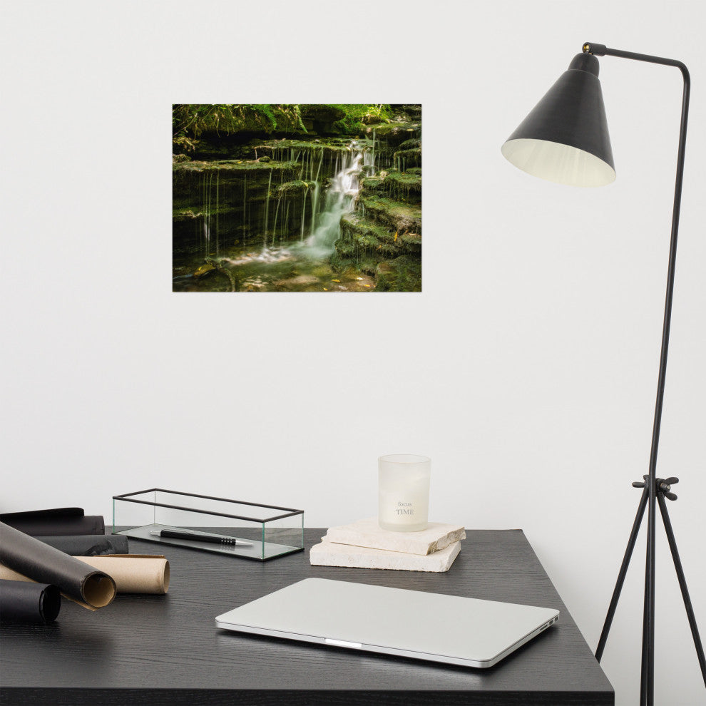 Pixley Falls 1 Landscape Photo, Waterfall Unframed Wall Art Print, 12" X 16"