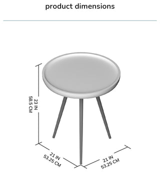 Chervey Tri Pin Side Table, Black