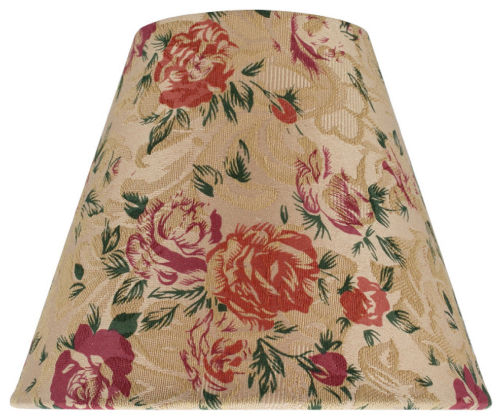 32003-9  Hardback Empire Chandelier Clip On Lamp Shade Floral Print 3"x6"x5"