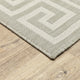 Parlan Aztec Border Indoor-Outdoor Area Rug, Gray, 5'3"x7'3"