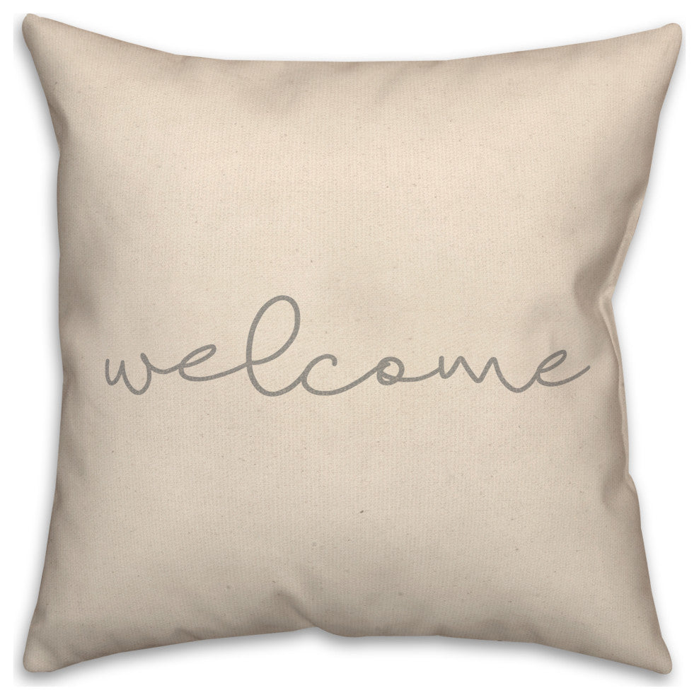 Welcome Linen 18x18 Spun Poly Pillow