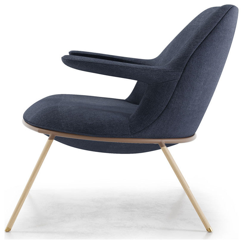 Gifford Lounge Chair Medieval Blue Fabric