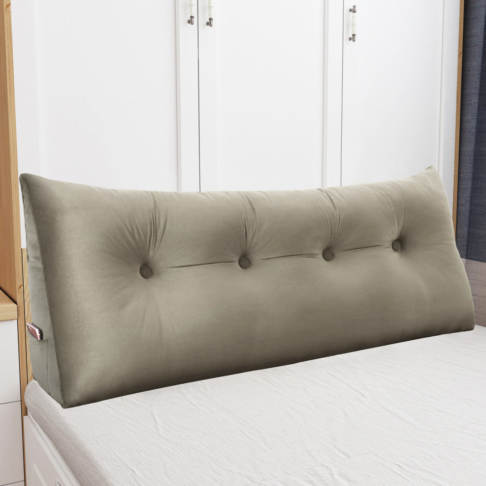 WOWMAX Bed Rest Wedge Dorm Bed Pillow Daybed Cushion Hostel Bed Headboard Pillow, 54x20x8