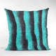 Plutus Teal Black Wild Ocean Faux Fur Throw Pillow, 20" x 36" King