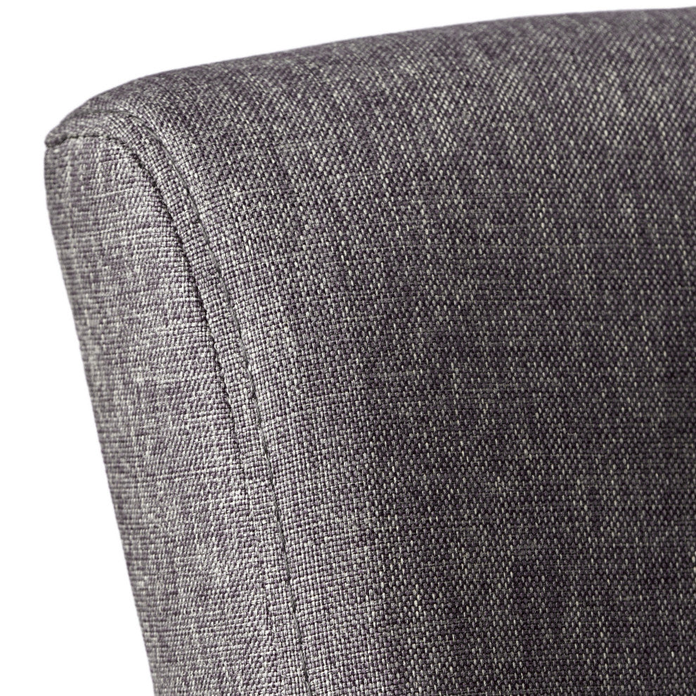 GDF Studio Nasima Brown Fabric Dining Chairs, Set of 2