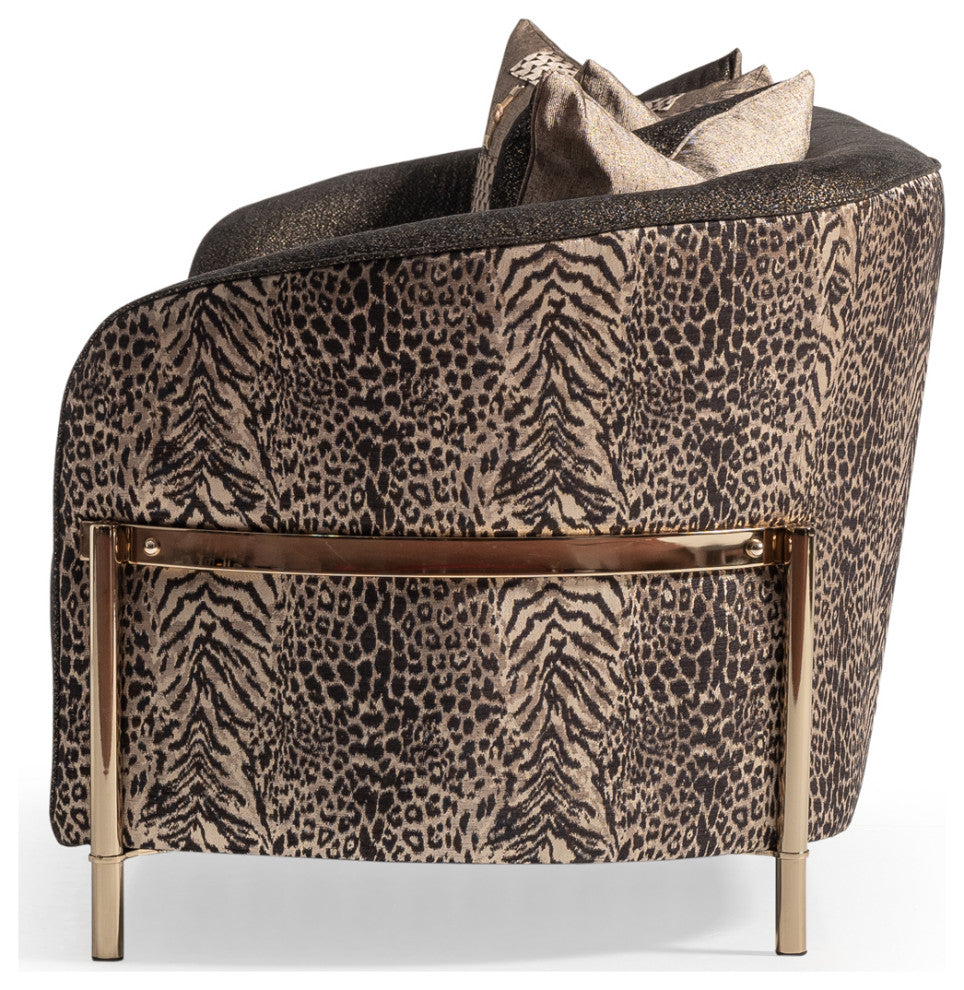 Lisbon Sofa, Onyx/Gold