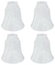 23105-4 Replacement Bell Shaped Alabaster Glass Shade, 4 Pack