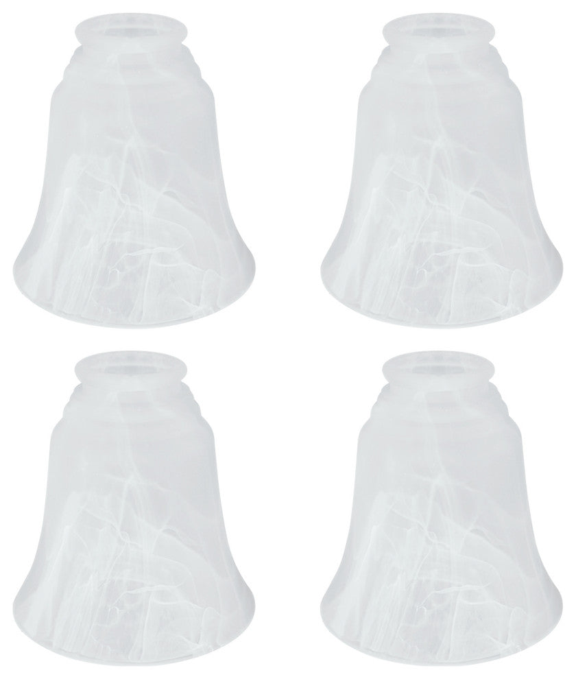 23105-4 Replacement Bell Shaped Alabaster Glass Shade, 4 Pack