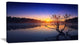 "Lonely Tree in Pond in Blue" Wall Art Landscape, 32"x16"