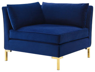 Sofa, Velvet, Blue Navy, Modern, Living Lounge Room Hotel Lobby Hospitality